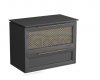 KROFAM - Szafka pod umywalkę CHIC 80cm,  2 szuflady, czarny satyna/złoto  CH 7970-45/43Z-W
